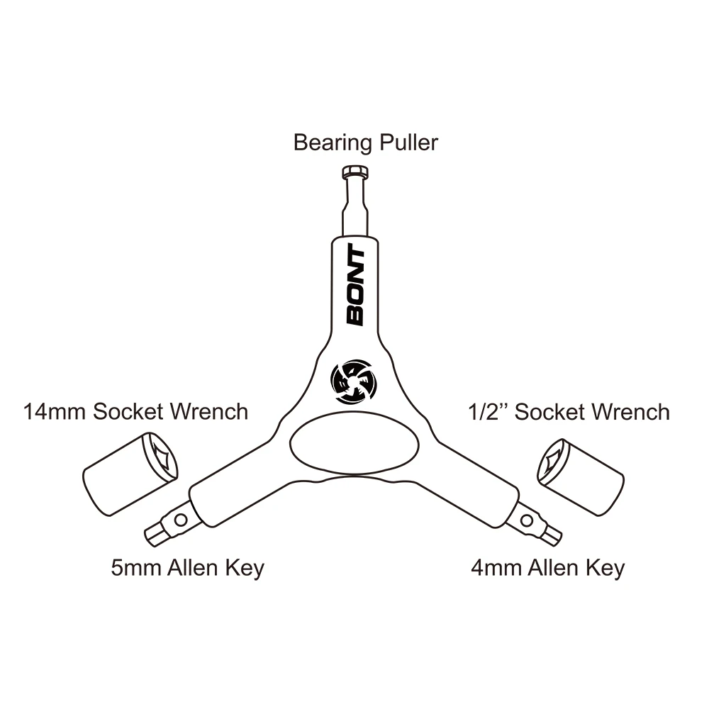 BONT SKate Tool Skateboard Tool Roller SKate Tool Allen Key