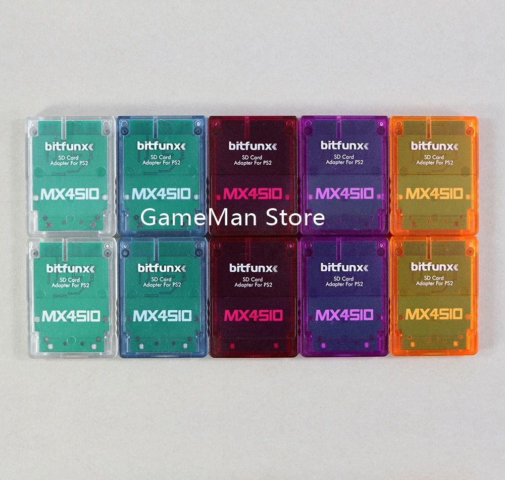 Adaptateur de carte TF/SD pour console PS2, boîtier transparent, carte mémoire MX4SIO SIO2SD, carte de jeu de programme, 5 pièces