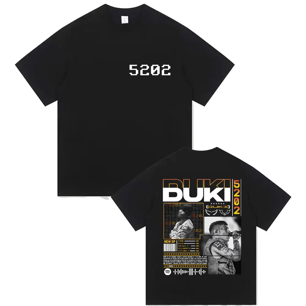 

Футболки Rrapper Duki Duki 5202 MIXTAPE 2025 Album Merch, мужские футболки в готическом стиле в стиле ретро, хип-хоп, с короткими рукавами, подарок для фанатов, уличная одежда