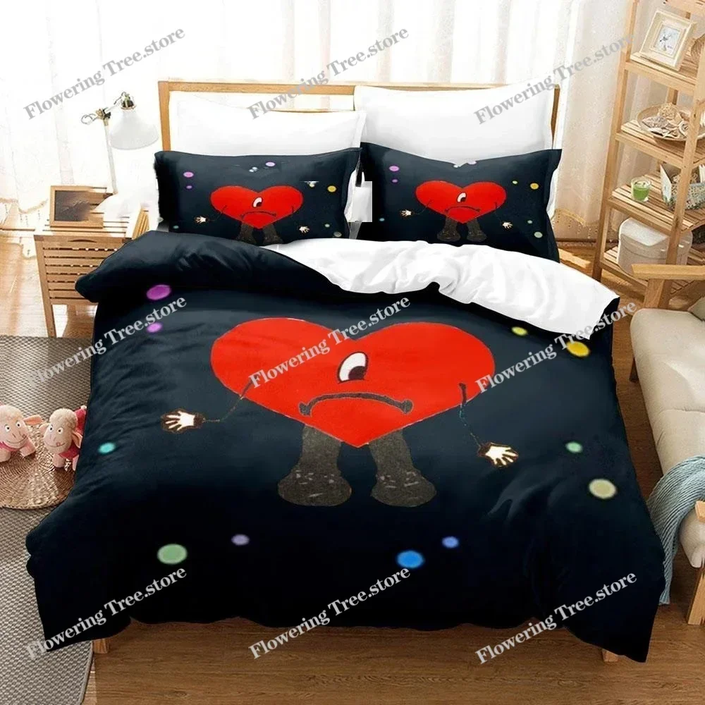 

UN VERANO SIN TI Bedding Set Bad Bunny Duvet Cover Bedroom Comforter Single Twin King Size Quilt Cover Home Textile029