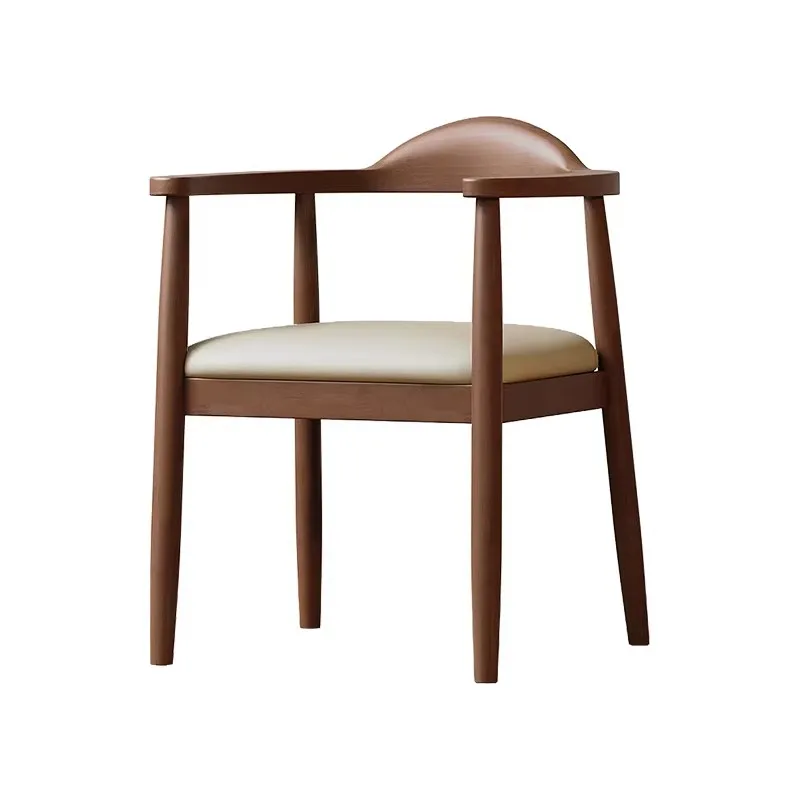 

&c Solid Wood Modern Dining Chair Kennedy President Armrest Design Stable Durable Metal Legs Home Furniture for Home Study