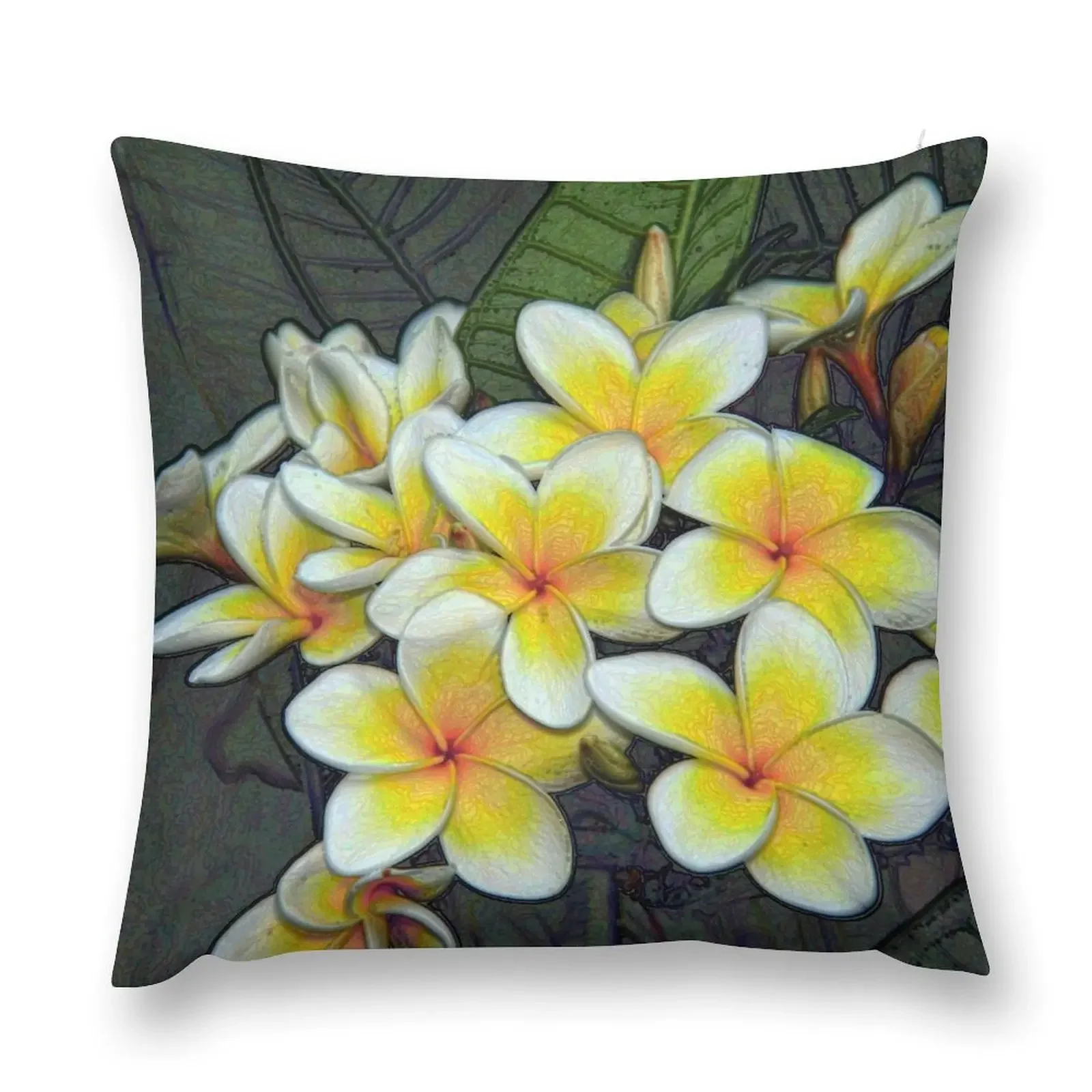 

Fragrant Frangipani Throw Pillow autumn decoration Couch Cushions Pillow Cover Christmas Cushion For Home pillow