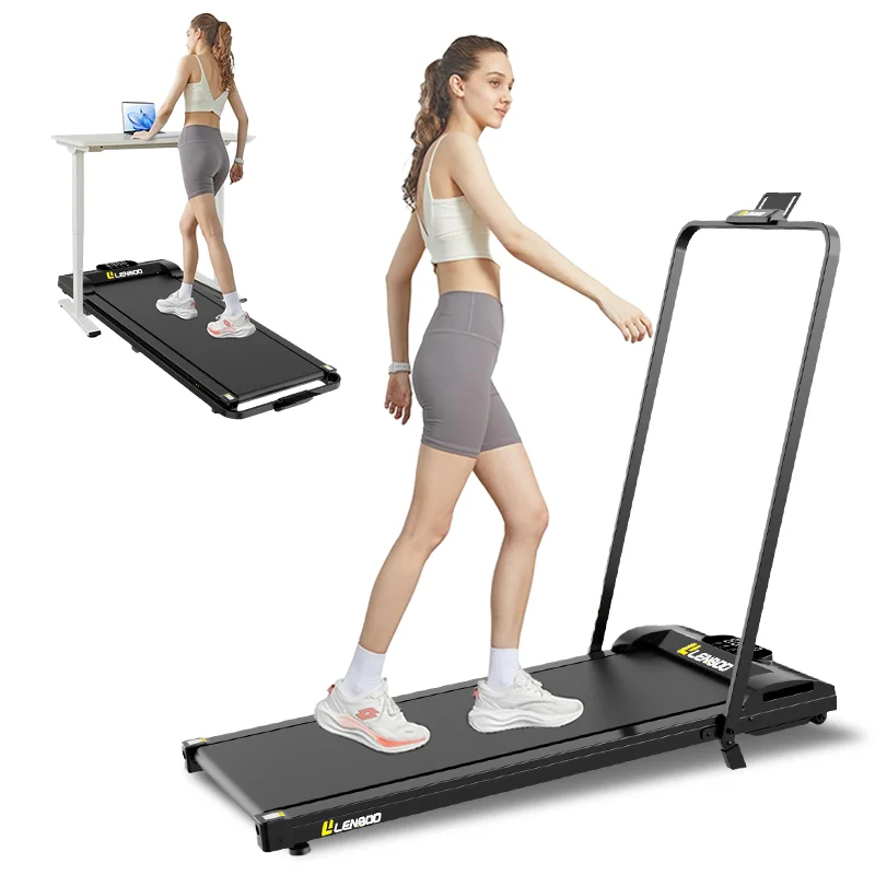 Foldable 0.75-2.0HP Walking Pad Under Desk Treadmill Portable Exercise Machine Space Saving Fitness Equipment