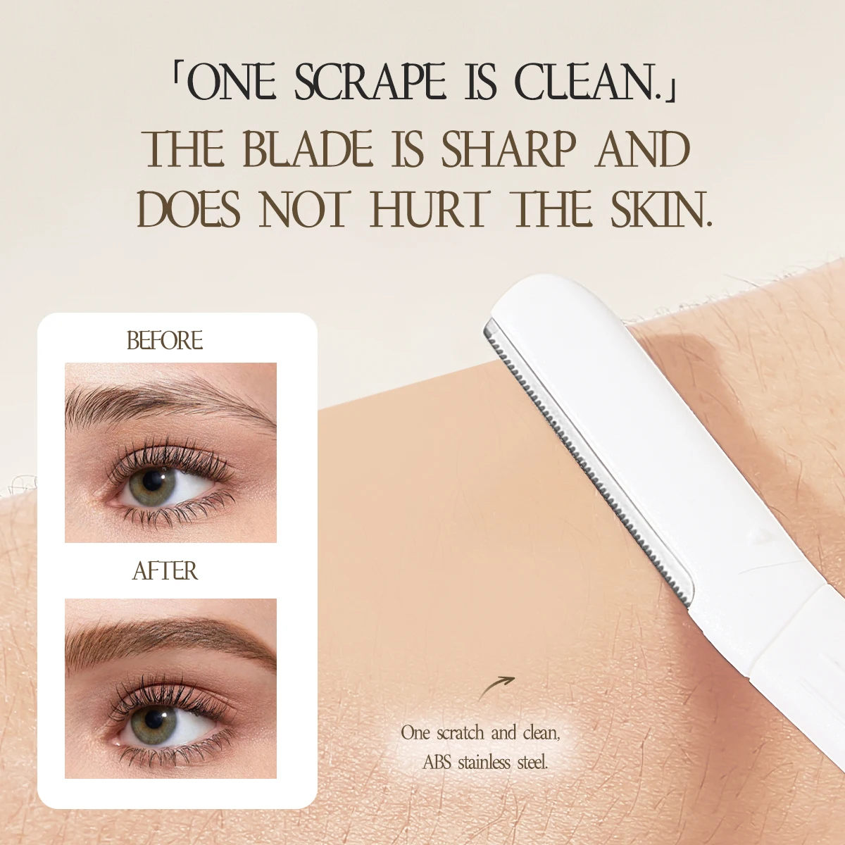 3 قطعة ماكينة تشذيب الحواجب المحمولة شفرات الوجه للنساء والرجال شفرات ماكينة حلاقة آمنة سهلة الاستخدام أدوات ماكياج إزالة الشعر