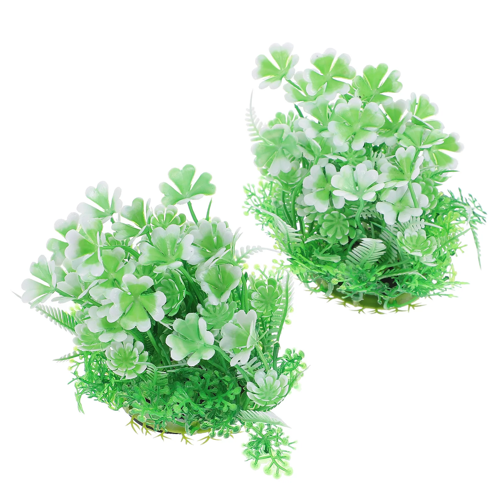 

2pcs Plastic Aquarium Plants Decorations For Fish Tank Lifelike Artificial Water Plant Hideout Habitat Small Aquarium Decor
