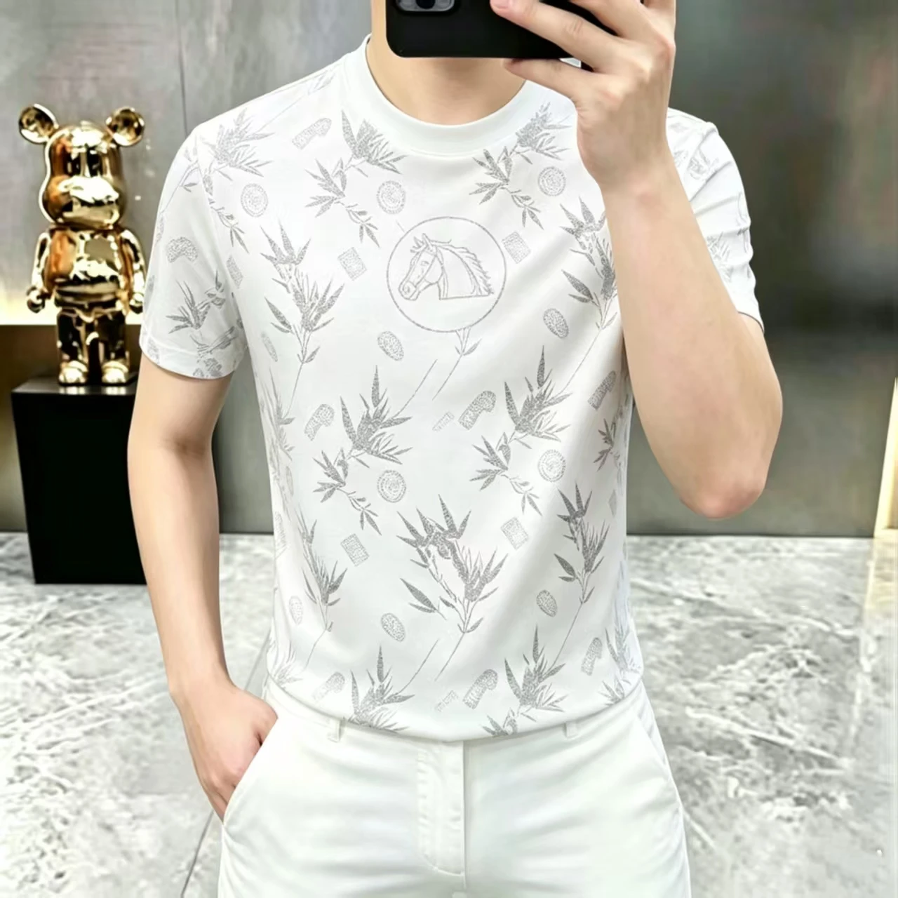 2026 Summer New Style Men's Short-Sleeved Round-Neck Fashion Casual T-Shirt POLO Shirt — купить у AliExpress WW