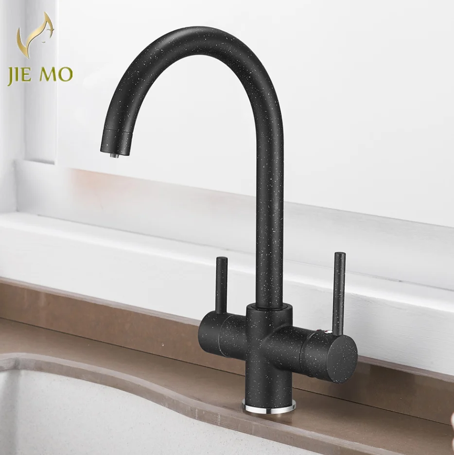 

Kitchen hot and cold faucet water purifier outlet three-in-one faucet rotating basin sink faucet