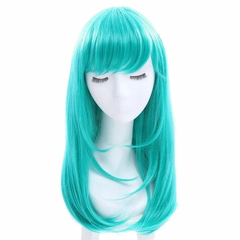 New Buruma 60cm Long Blue/Green Straight Cosplay Halloween Costume Party Wigs