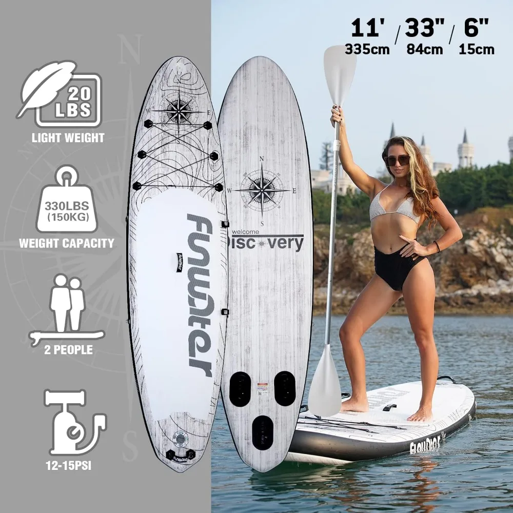 Inflatable Ultra-Light Stand Up Paddle Board for All Skill Levels with Premium SUP Paddleboard Accessories,Non-Slip Comfort