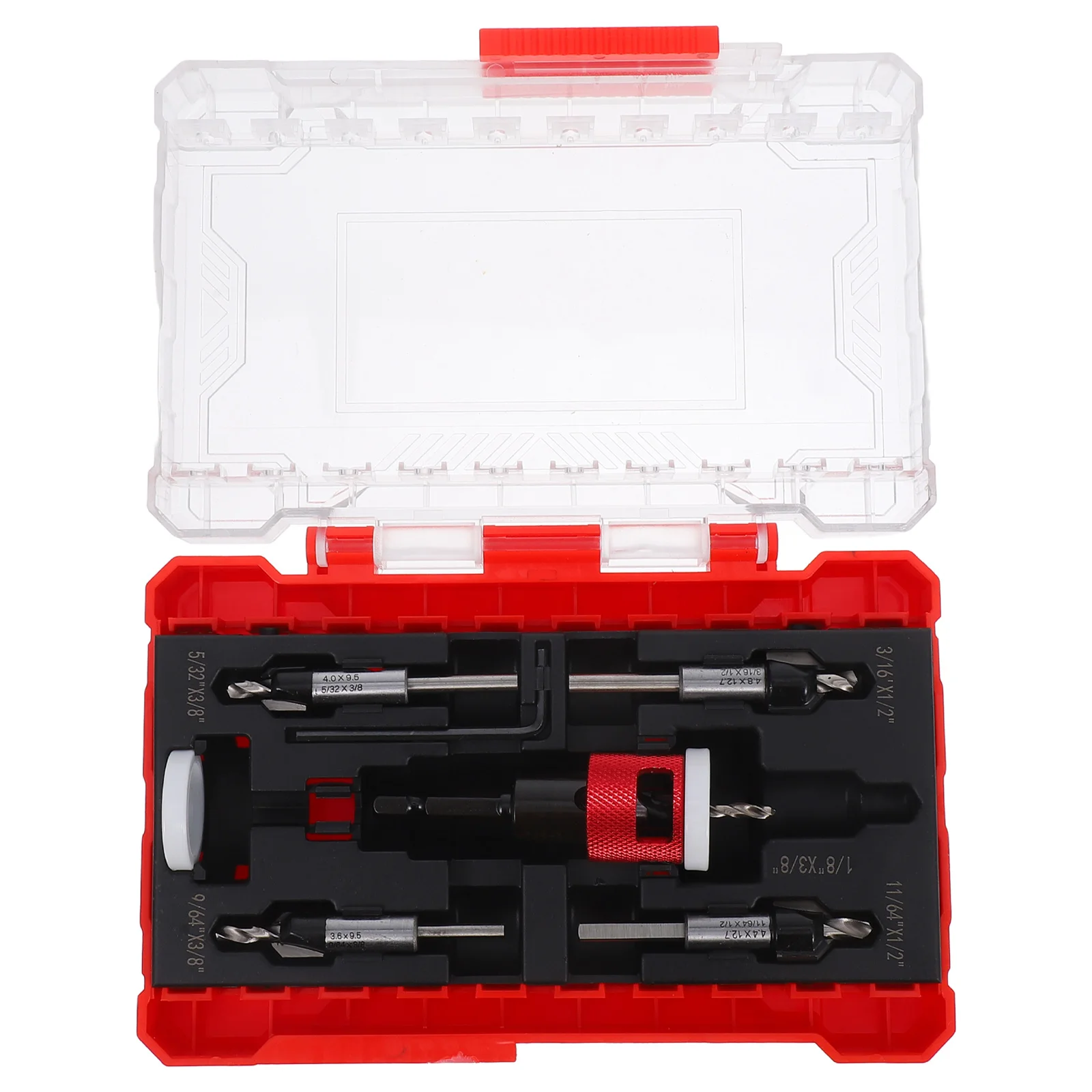 

Countersink Drill Bits for Wood Metal with Depth Stop Limiter Practical Carpentry Tools Efficient Drilling Hole Making Set