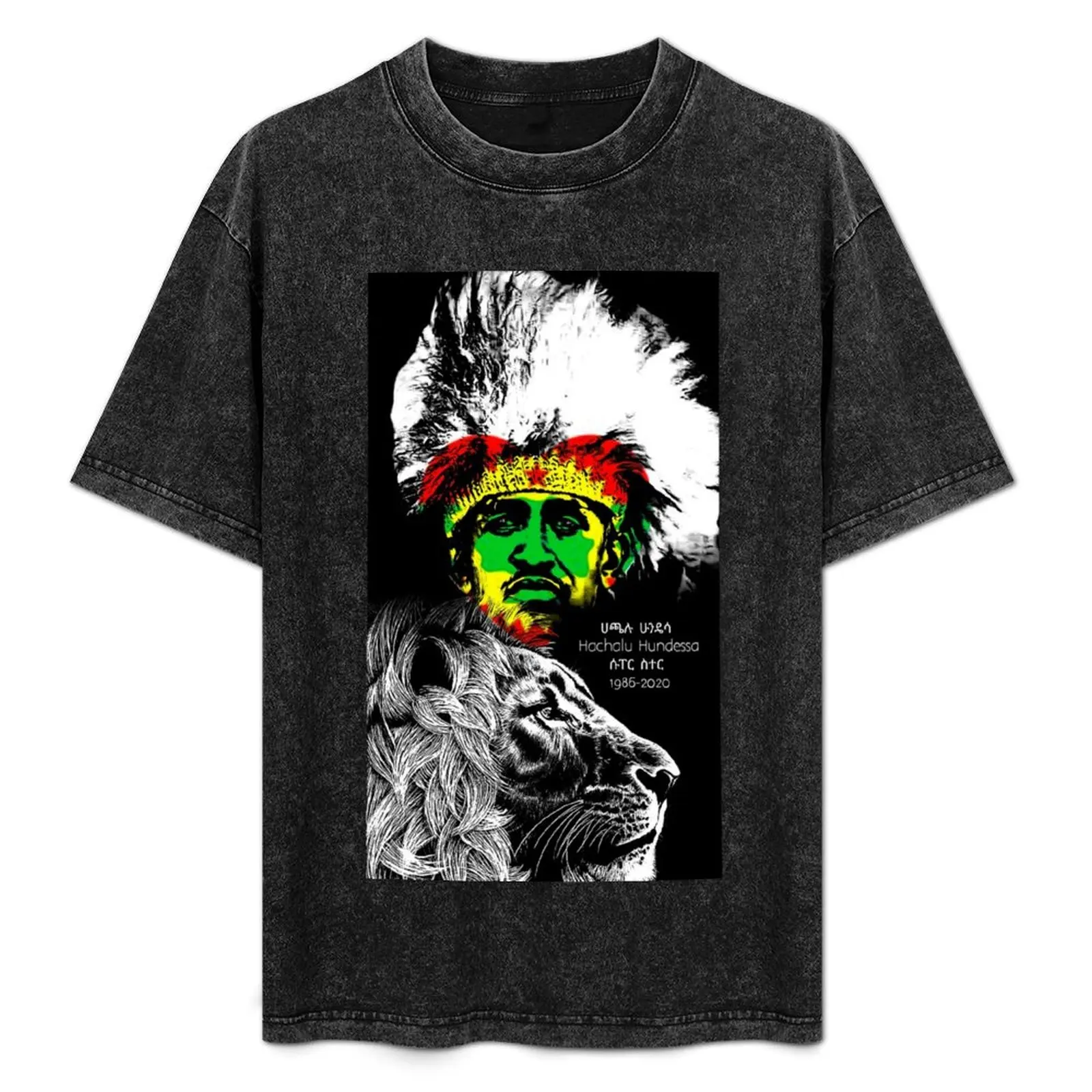 

Hachalu Hundessa, ARTwork,Haacaaluu Hundeessaa,   Oromo Flag, Hachalu Hundessa   1986-2020 T-Shirt