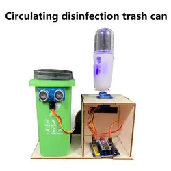SG90 Recycling Disinfection Trash Can Robot Ultrasonic Handmade Trash Can for Arduino Robot DIY Kit For NANO Programmable Robot