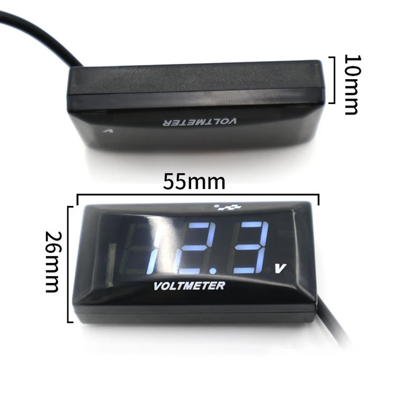 Universal Mini LED Display Digital Voltmeter Panel Volt Voltage Meter Tester Reverse Connection Protection For Car Motorcycle