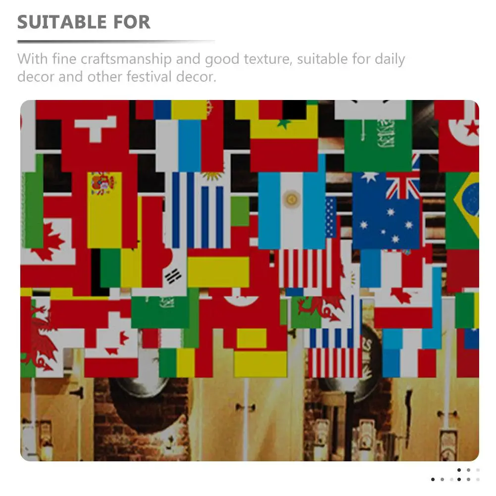 String International Flag Banner 10m String Flag Banner Decorative Cloth Party Sports Classroom
