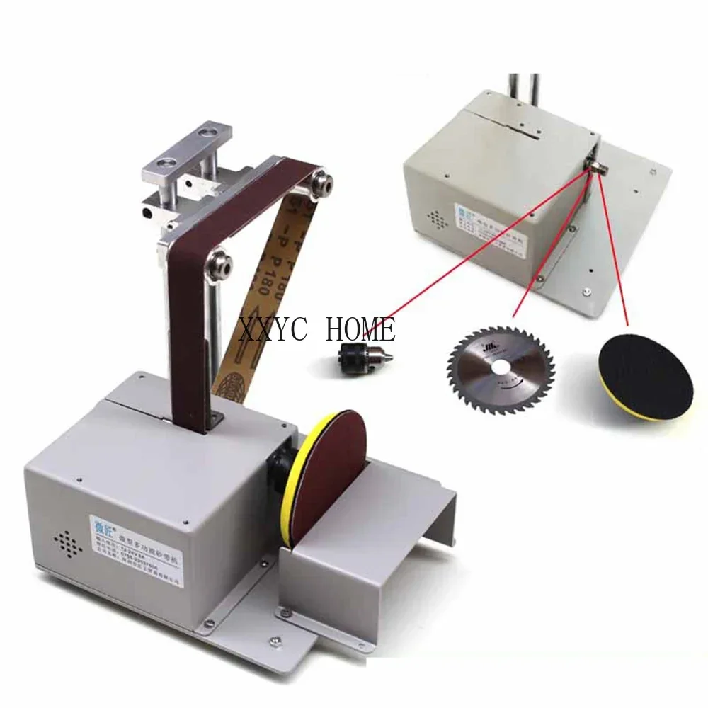 

Electric Belt Sander Mini Ponceuse Multi-function Cutting Machine Table Saw DIY Woodworking Desktop Sanding Grinding Machine