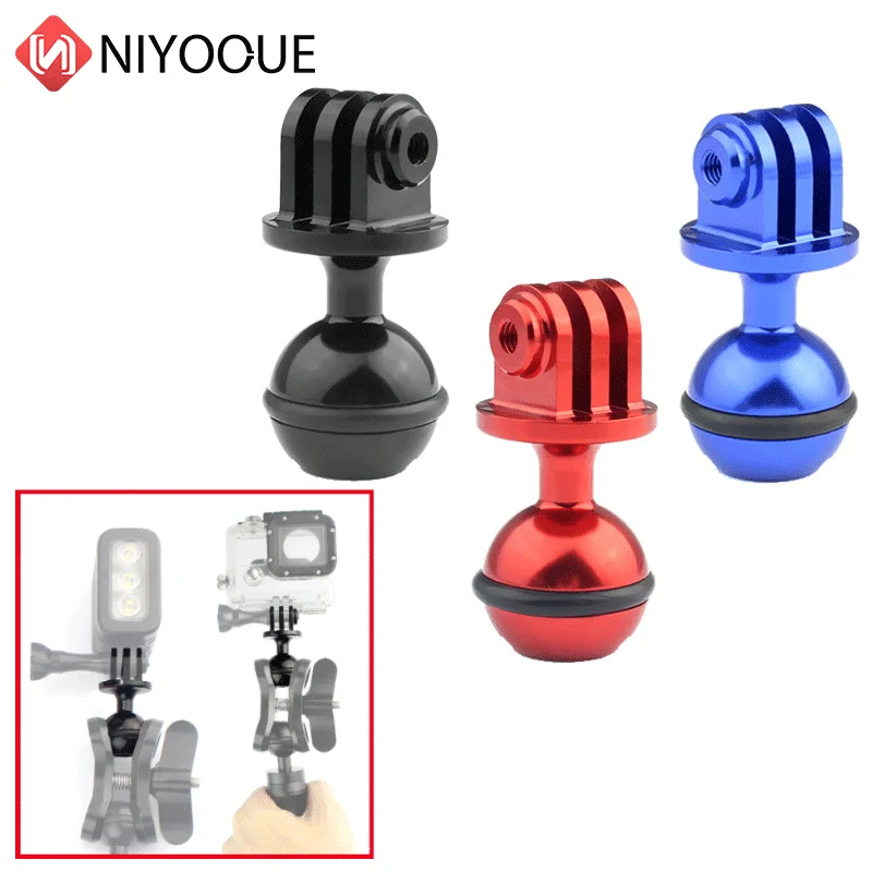 1 inch Ball Head Mount Adapter Aluminium alloy For Go Pro 10 9 8 7 6 5 Action Camera for RAM Mounts Motorcycle