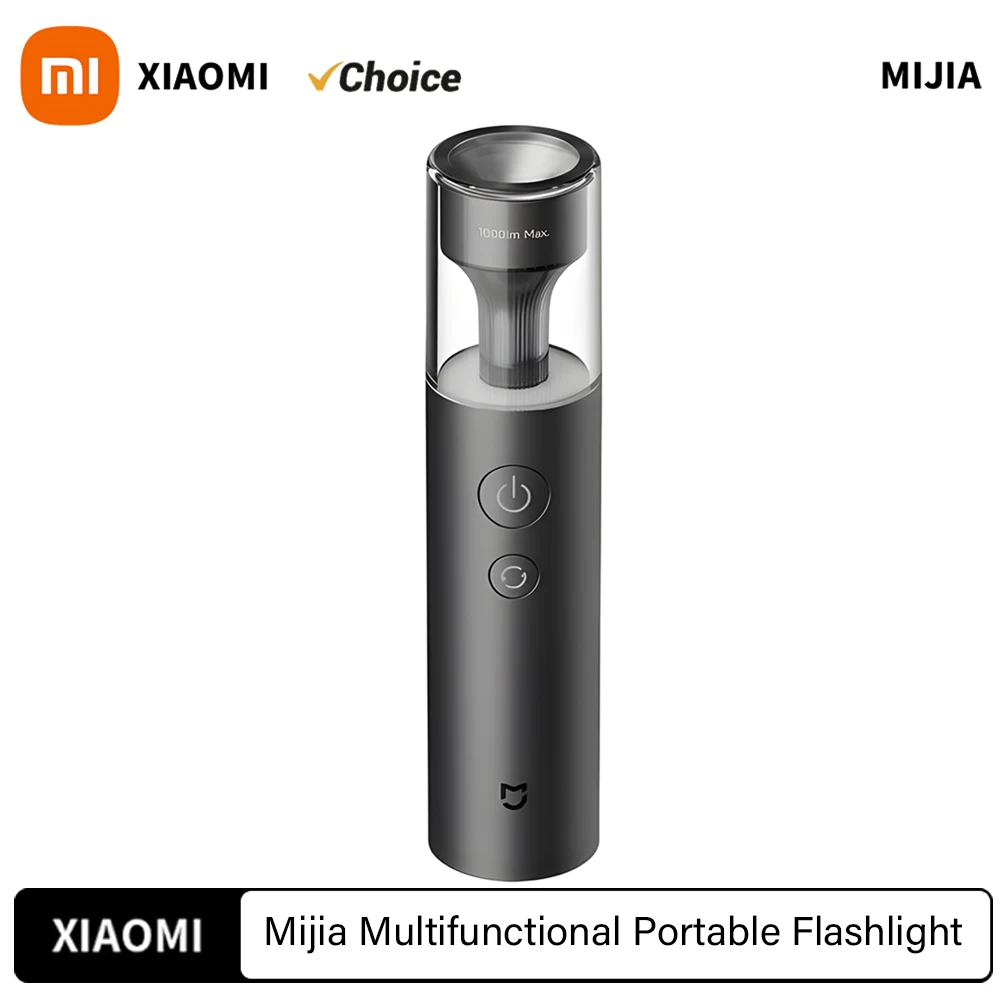 

Многофункциональный фонарик Xiaomi Mijia 4 в 1, перезаряжаемый, 3100 мАч, 1000 люмен, IP65, водонепроницаемый аварийный светильник для улицы
