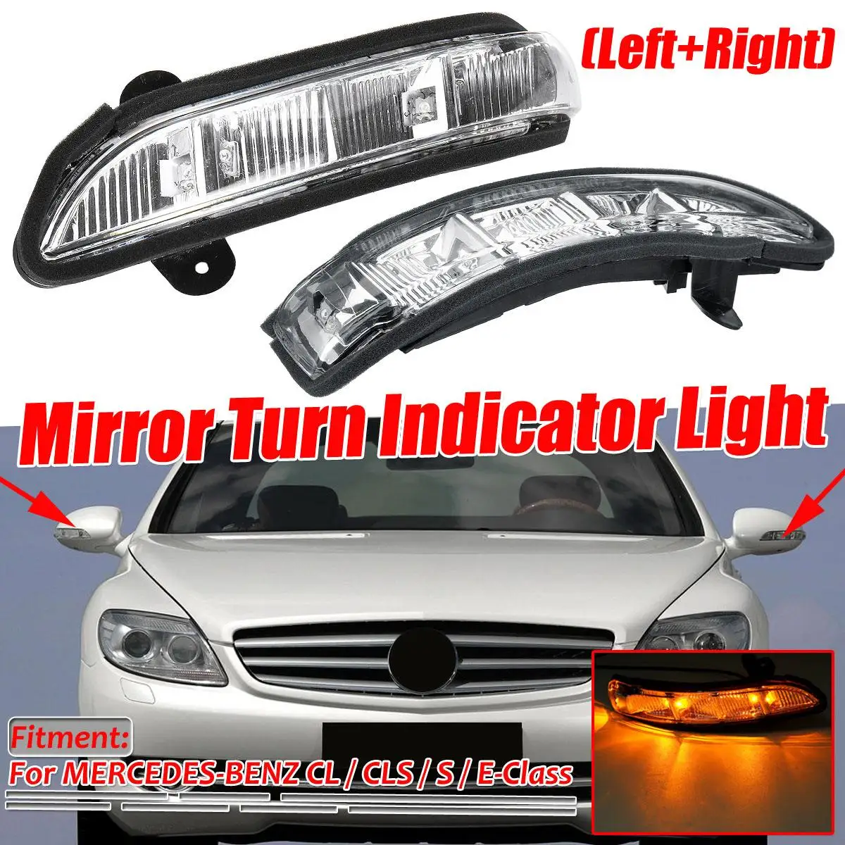 E-Class Car Side Marker Light Door Wing Mirror Turn Indicator Side Light For Mercedes For Benz CL/ CLS/ S/ E-Class A2198200521