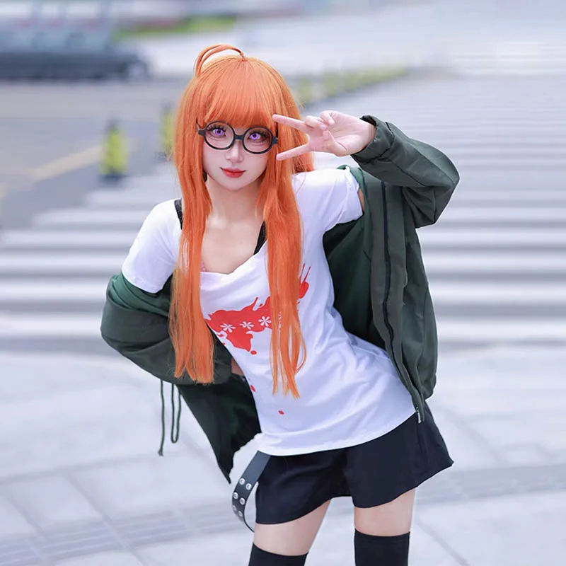 Futaba Sakura Cosplay Costumes Anime P5 Role Play Uniform Halloween Party Dressing For Women