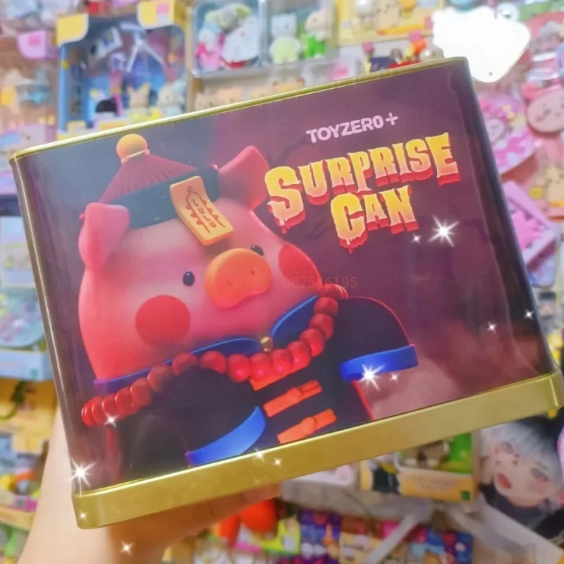 Echte ingeblikte Lulu The Piggy Surprise Can Zombie Series Action Figure Q-versie Lulu Pig Anime Toy Halloween Ghost Model Gift