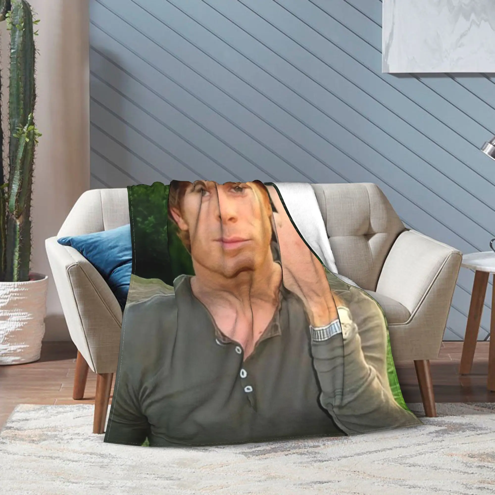 Super Soft Dexter Morgan Flipping Off Throw Blanket Premium Flannel Fleece Lightweight Bed Blanket Warm Blankets All Season Use