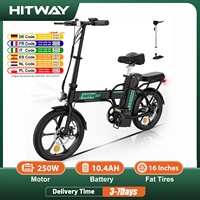 HITWAY Electric bike e-bike foldable city bike Lithium battery 36V/10.4Ah, electric mileage can reach 35-70k