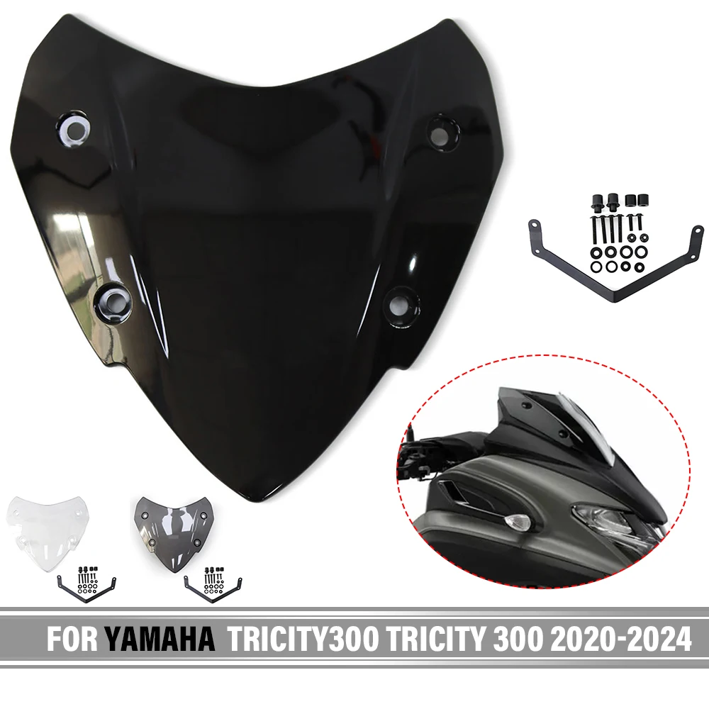 

For YAMAHA Tricity300 Tricity 300 2020-2024 2023 2022 Motorcycle Sport Windshield Viser Visor Motorcycle Front Screen Fairing