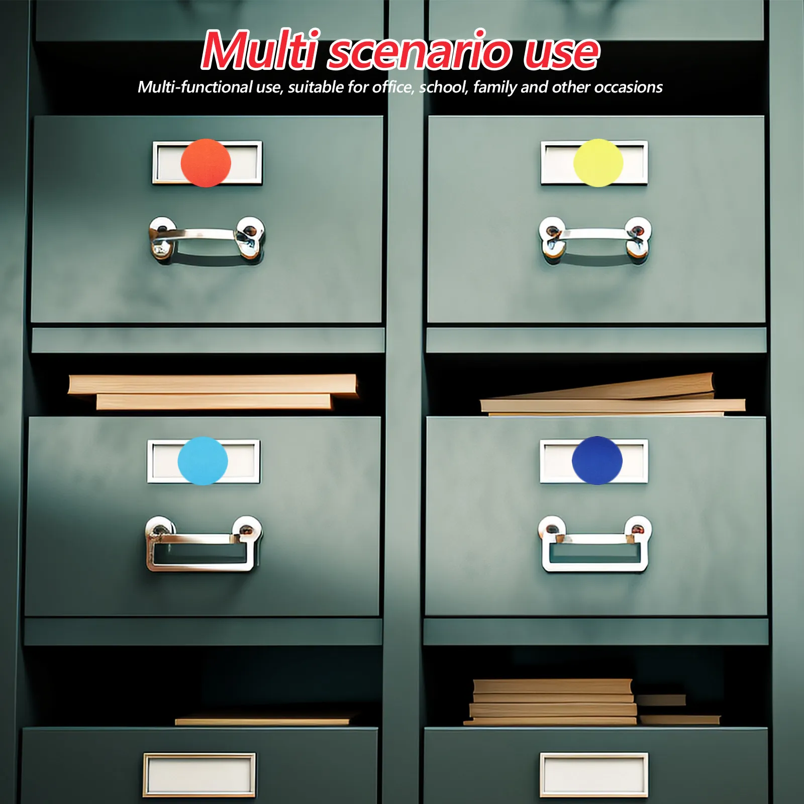 

50Pcs Colored Round Dot Labels Writable Kraft Paper Stickers for Color Coding Labeling Jars Envelopes Spice Containers Office