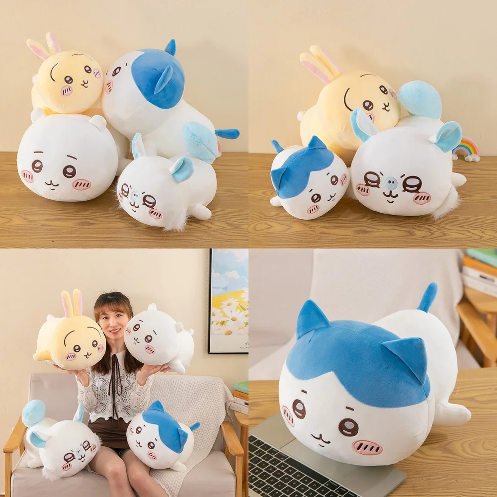 

Новая плюшевая игрушка Кавай Чиикава 80 см, мультяшный персонаж Хачиварэ, очень мягкая аниме-подушка, декоративная подушка для дивана/кровати, подарок для девочки