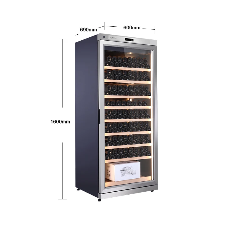 

Винный холодильник-шкаф 357 л из нержавеющей стали с отделкой из испанского кедра, умный винный шкаф-камера для красного вина