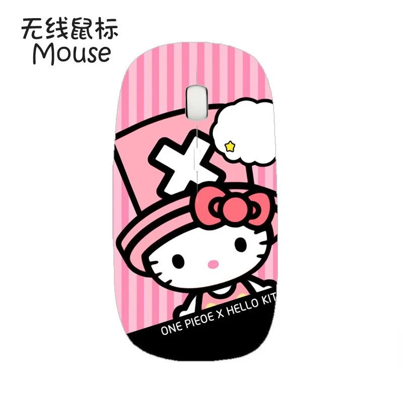 Sanrio Cartoon Animation Kawaii Peripheral Hello Kitty Cartoon Wireless Mouse Office Game Cartoon Cute Pink Girl Birthday Gift