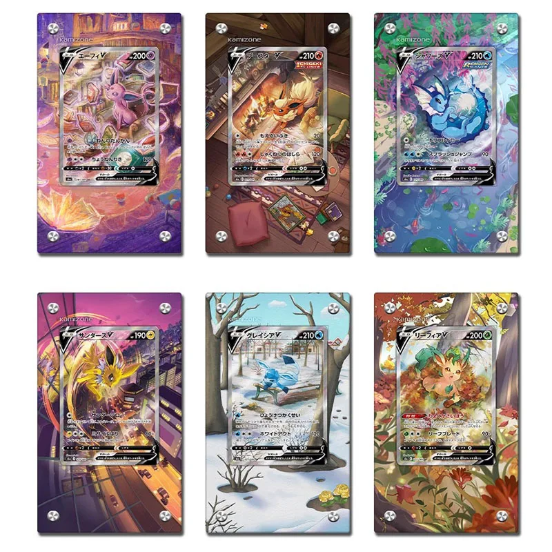 

Карманный монстр, расширенная карта для рисования, кирпич Sylveen Umbreon Vaporeon Leafeon Glaceon, акриловая подставка для дисплея, PTCG, подарочная игрушка без карты