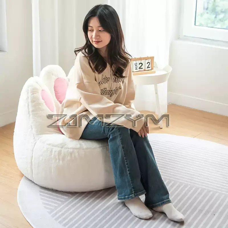 Plush Cat Claw Tatami Sofa Bean Bag Cover Kid Single Bedroom Balcony Chair Seat Cushion No Filler Lazy Sofa Cover，Sofa Chairs image 2