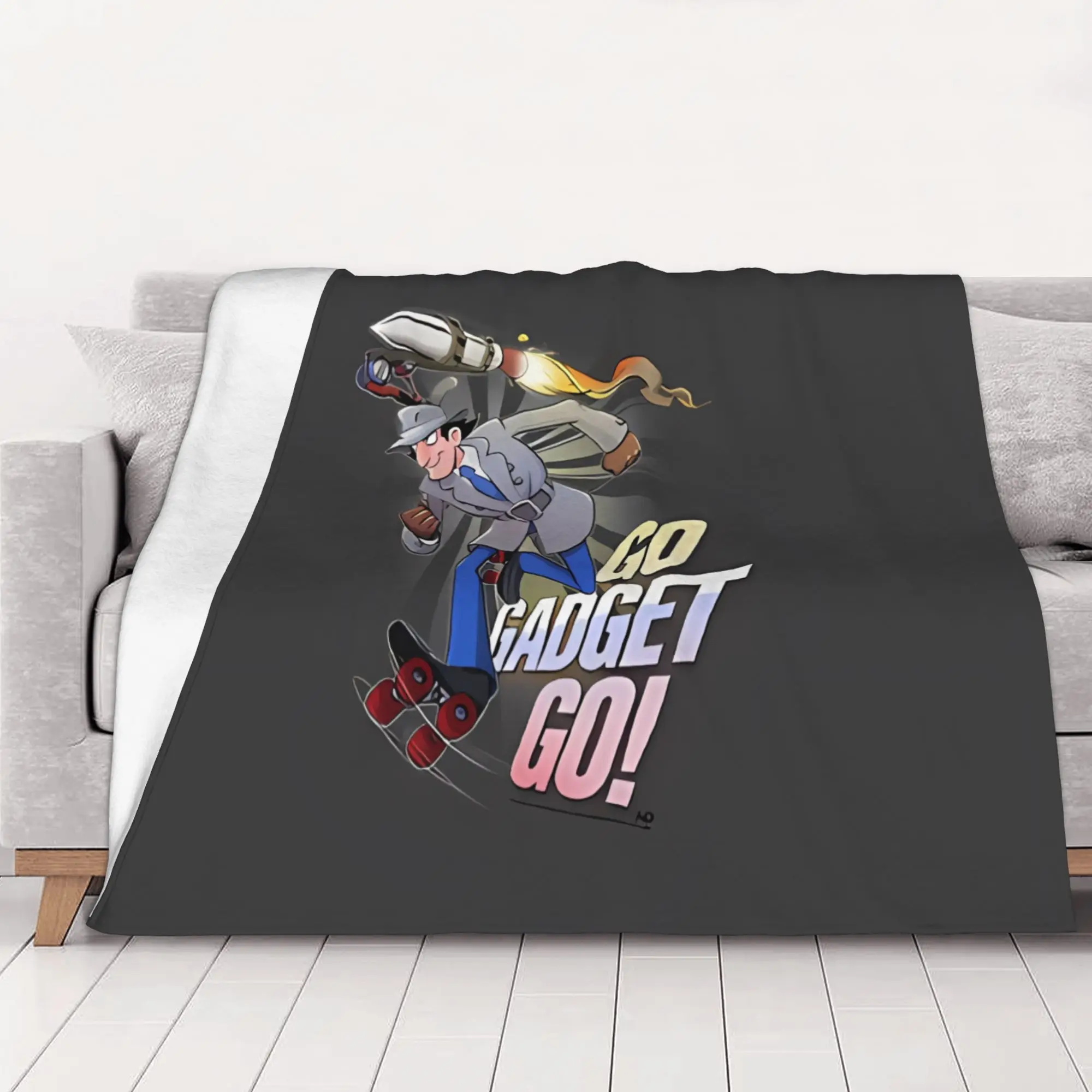 1PC Go Gadget Go Inspector Gadget home room decorations Winter Blankets for Adults Bedding Home Interior Sofa Knee