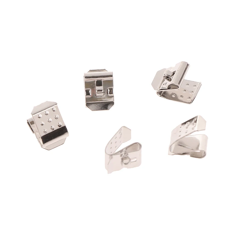 ニッケルメッキの高品質スプリングスチール,単三スナップオンリーフ電池接点,10個