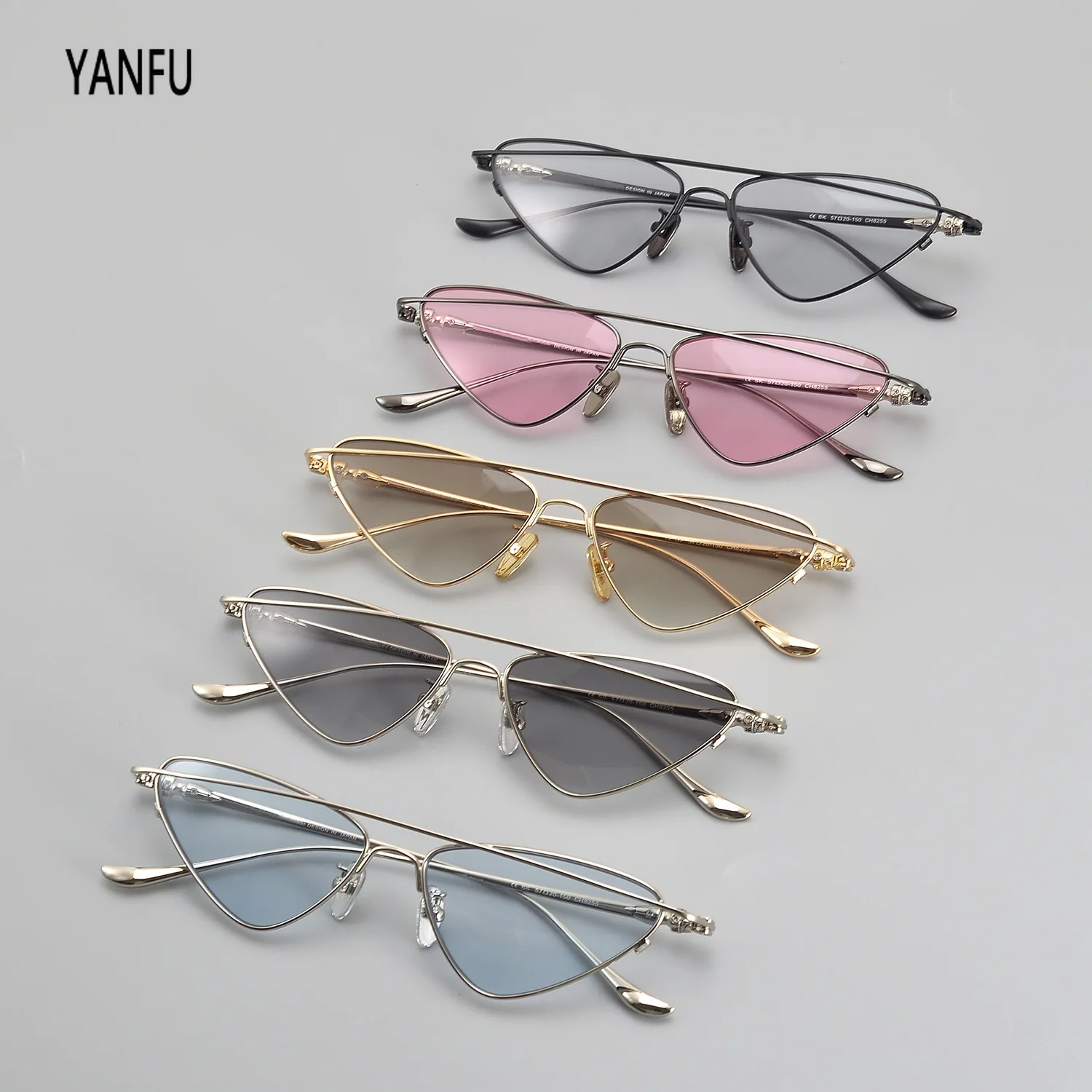 New Brand Designe Sunglasses Fashion Woman Personality Heart Retro Glasses Cat-eye Sunglasses UV400 Outdoor Female Eyewear 148mm