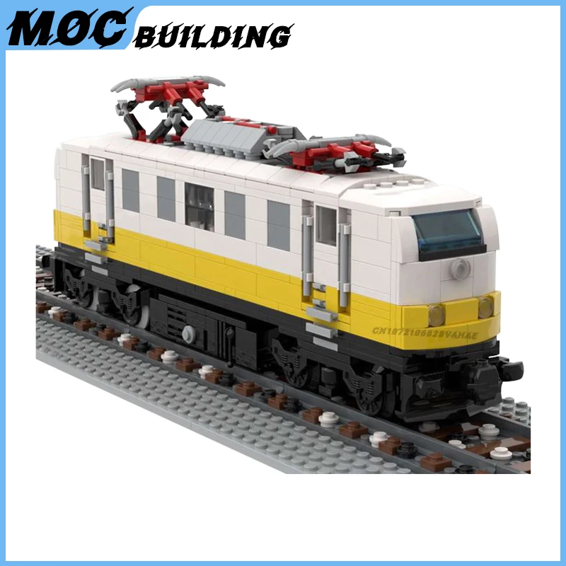 MOC City High-Tech Transport Vehicle German Airport Express Train Model Building Blocks Hungaria Wagon DIY Bricks Xmas Toys Gift