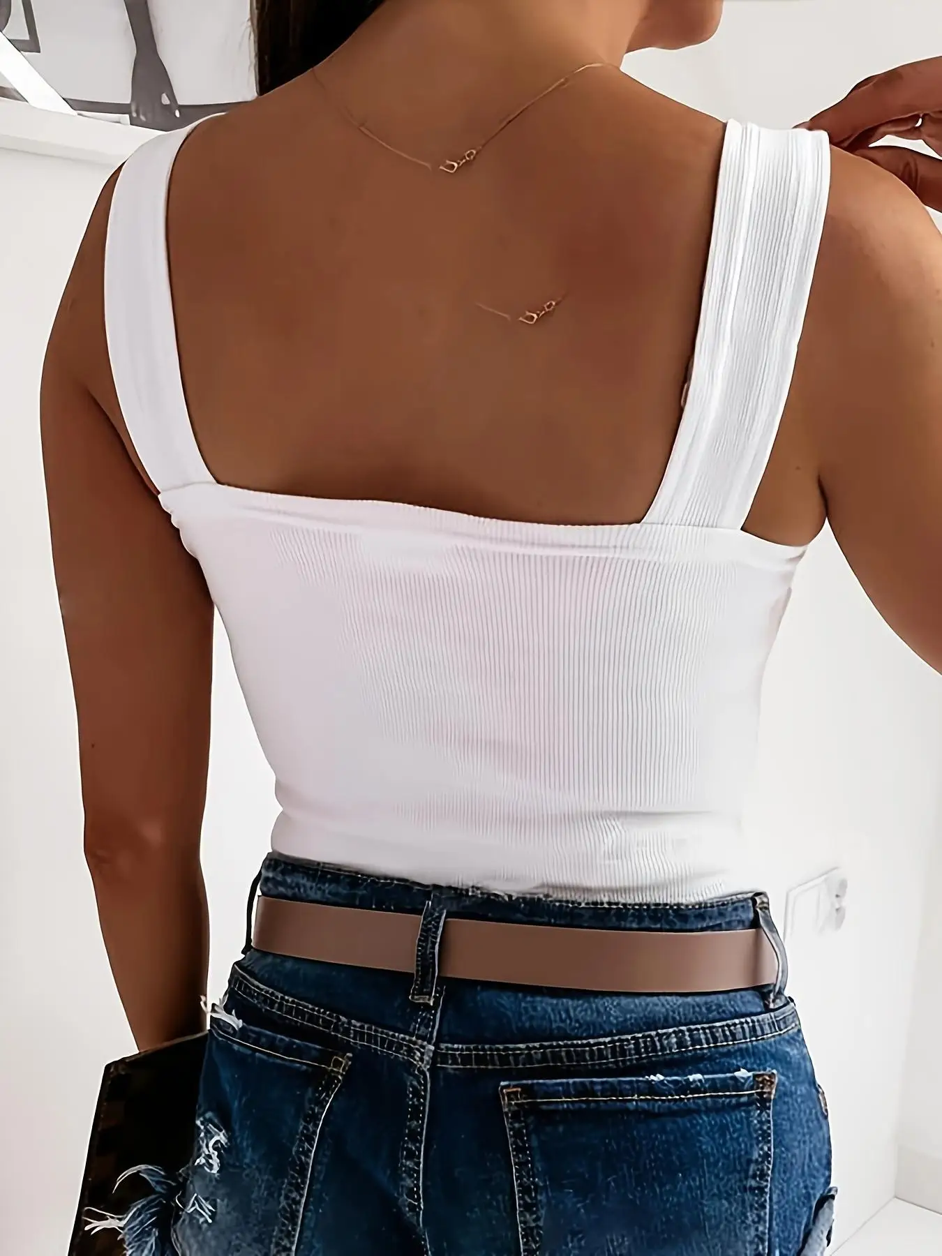 حجم كبير 1XL-5XL المرأة موضة بلون أكمام تانك القمم السيدات عادية U الرقبة فضفاض تانك الصيف القمم