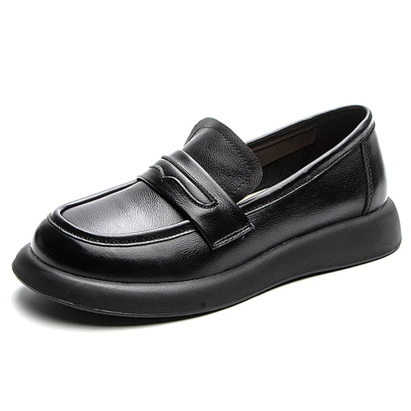 Manual Suture Cow Genuine Leather Soft Comfy Summer Women Leisure Flats Loafers Moccasins Lazy Slip on Females Shoes