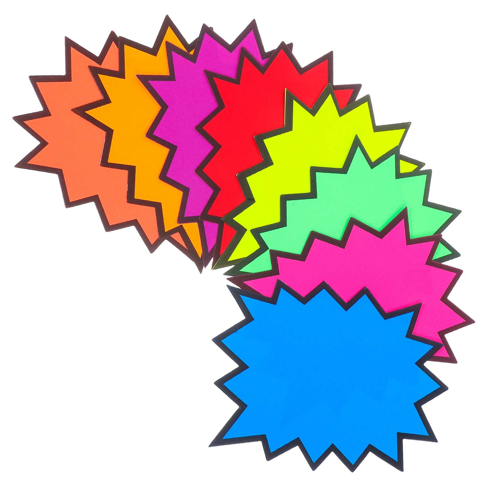 80 قطعة علامات الأسعار الفلورسنت انفجار ورقة تسميات فارغة التجزئة بيع علامات ساحة المرآب عرض ملصقات لمتجر سوبر ماركت #3