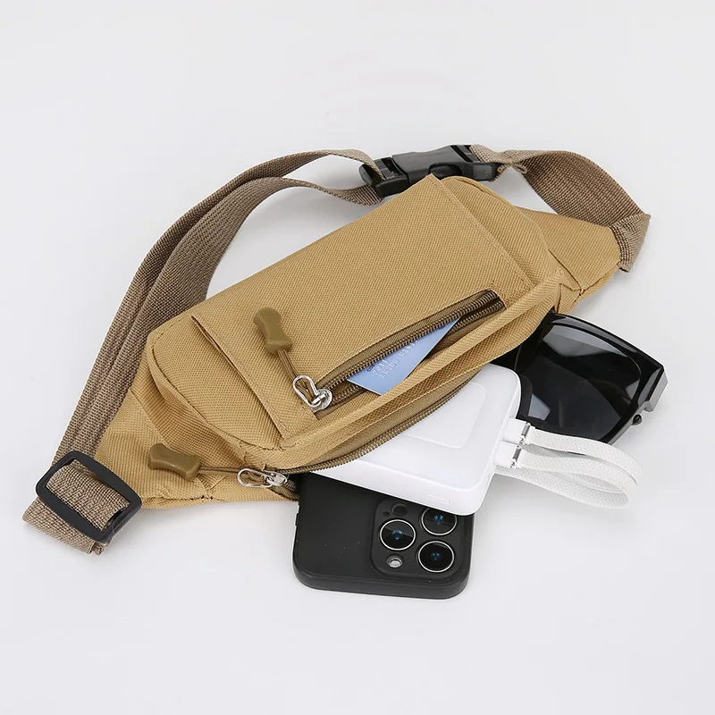 

Men's Tactical Waist Bag Nylon Chest Fanny Pack Outdoor Sports Phone Bag Fashion Versatile Adjustable Shoulder Crossbody Bag