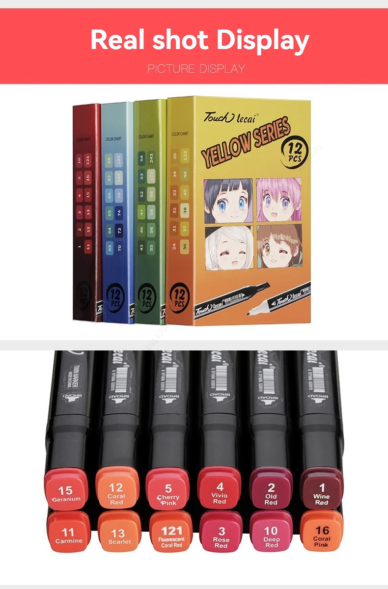 ปากกามาร์กเกอร์แอลกอฮอล์, ปากกามาร์กเกอร์แบบถาวรแบบแปรงคู่, ปากกามาร์กเกอร์ระบายสี, สำหรับการสร้างการ์ดภาพวาดหนังสือ, ของขวัญคริสต์มาส