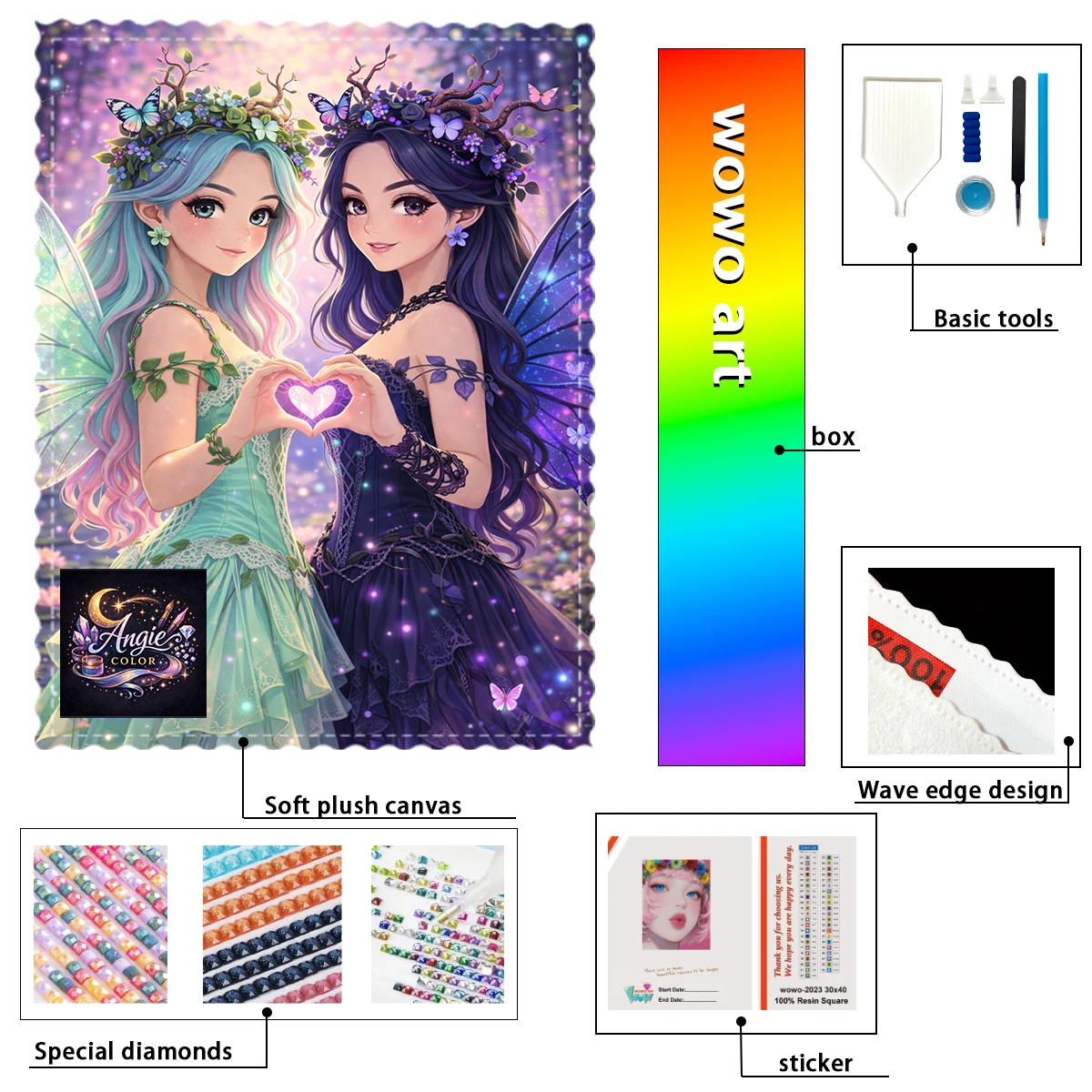 

【Angie_ Diamond Art】Лучший подарок для подруги: стразы Crystal AB, стразы FD, идеальные стразы из смолы, которые превосходят по красоте обычные кристаллы.