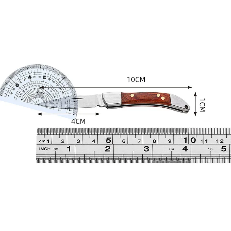 Lama in acciaio inossidabile manico in legno Mini coltello da tasca pieghevole strumento EDC campeggio all'aperto sopravvivenza Utility Knife Peeling