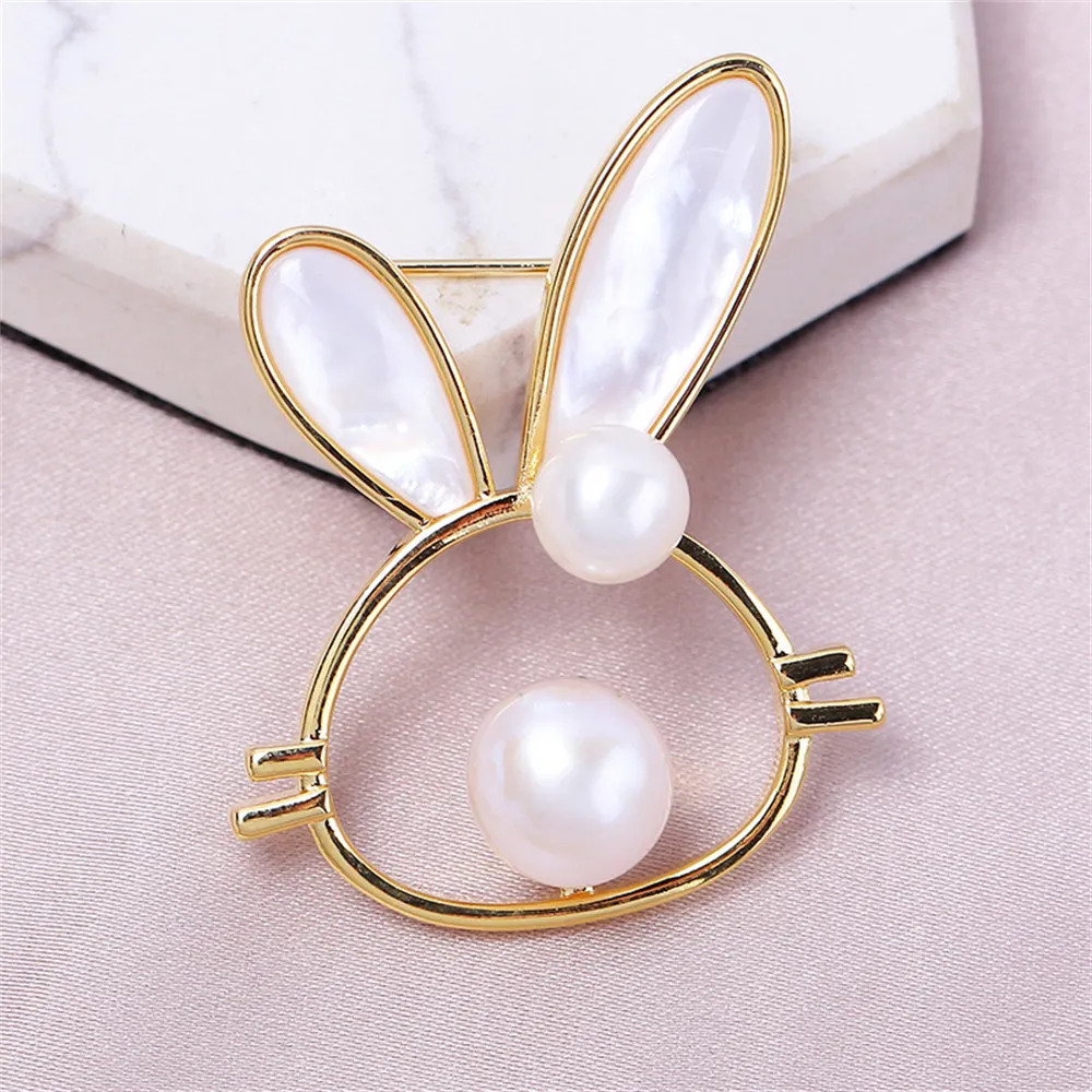 

DIY Accessories Copper Gold-plated Pearl Jewelry Multi Bead Bouquet Brooch Empty Holding Temperament Female Hand Jewelry