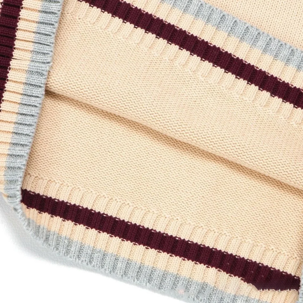 New Stylish Vacation Holiday Vest Tops Knitting Sleeveless Sweater Sleeveless Vest Sweater Thick Uniform V-Neck