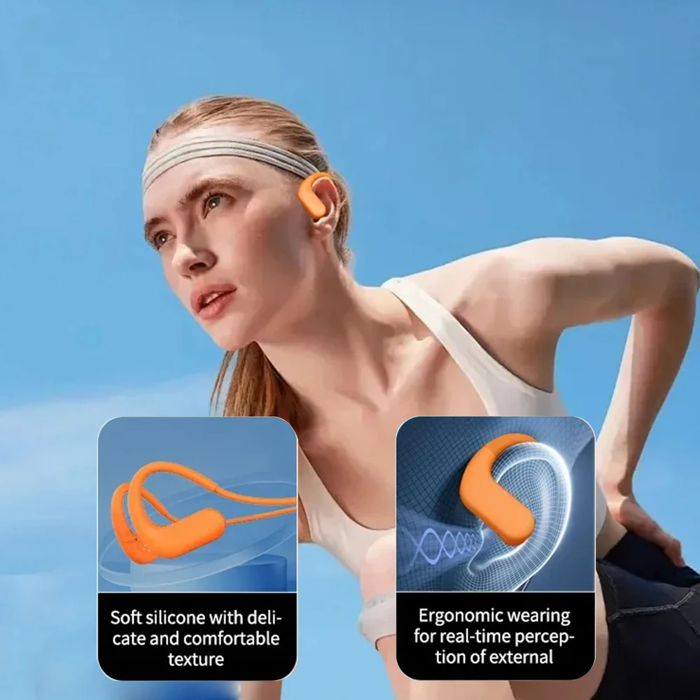 In-ear Swimming Headphone Bluetooth 5.4 IPX8 Waterproof Soft Silicone Lightweight Ergonomic Wearing for Swimming Running Sports