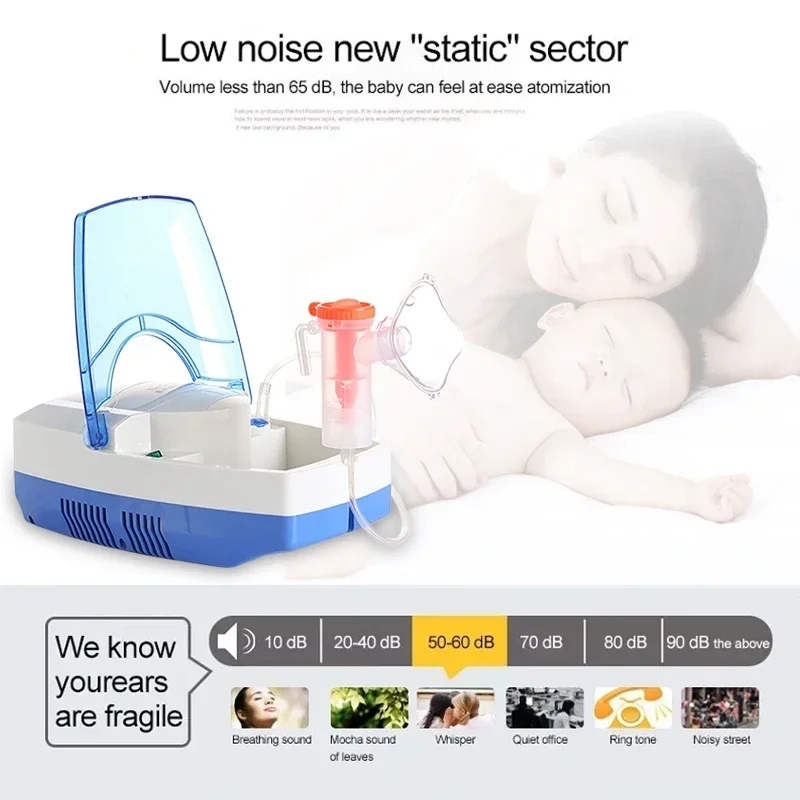 Digital medical ultrasonic lightweight electric mesh nebulizer machine mini air compressor nebulizer for home and hospital use