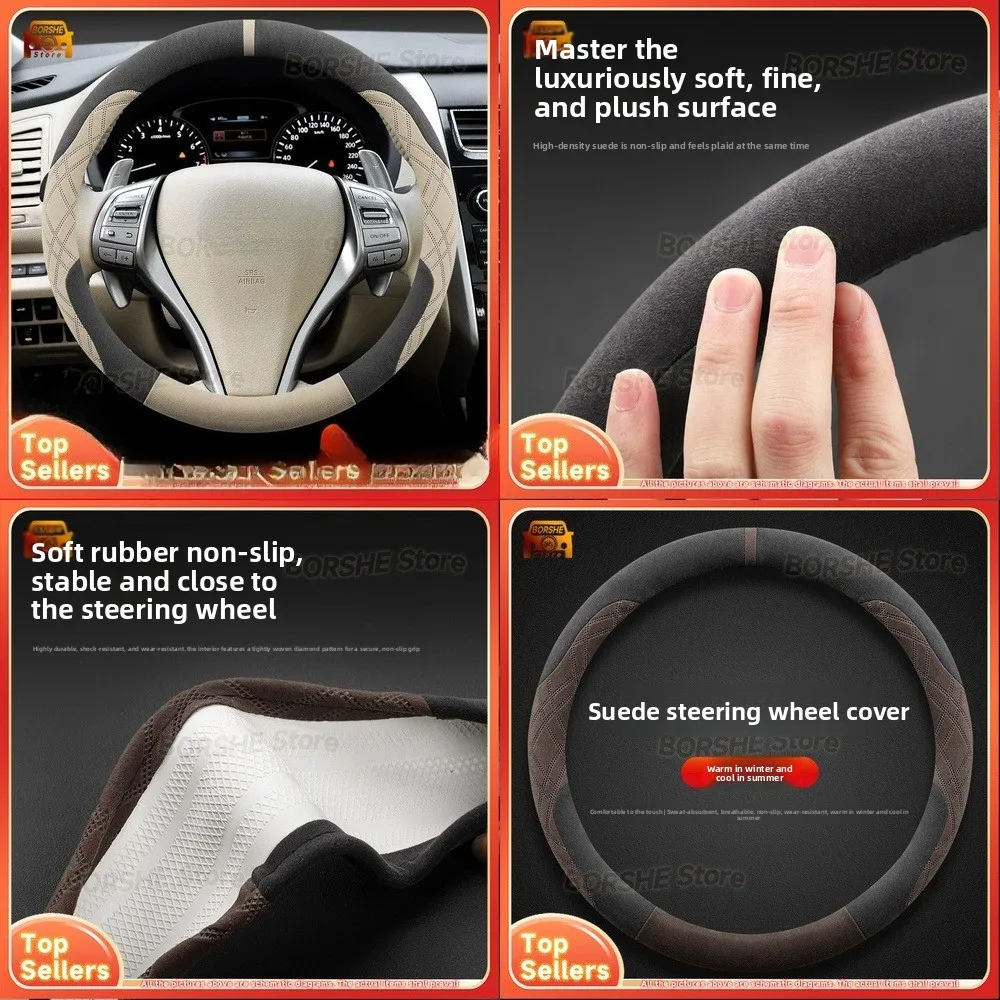 

2026 Faux Fur Steering Wheel Cover for Car with Soft Warm Design Suitable for Nissan Sylphy Classic Teana Tiida Murano X