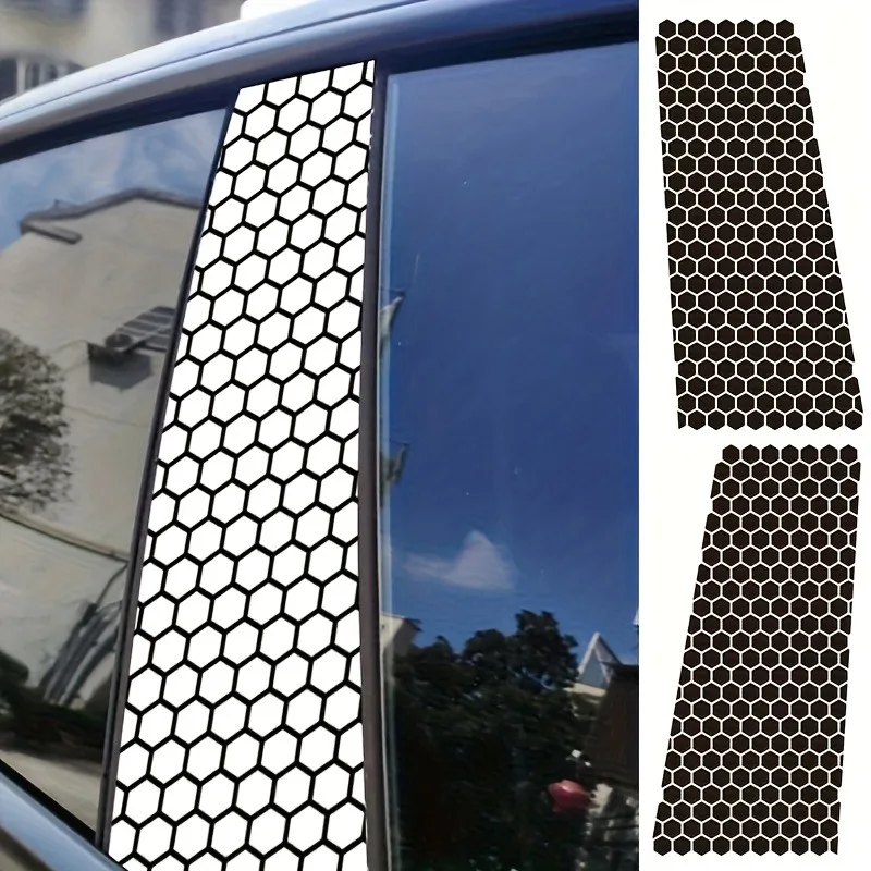 ملصقات بنمط قرص العسل من الفينيل لنافذة السيارات ملصقات فنية من الفينيل بنمط فني لجسم السيارة مقاومة للماء